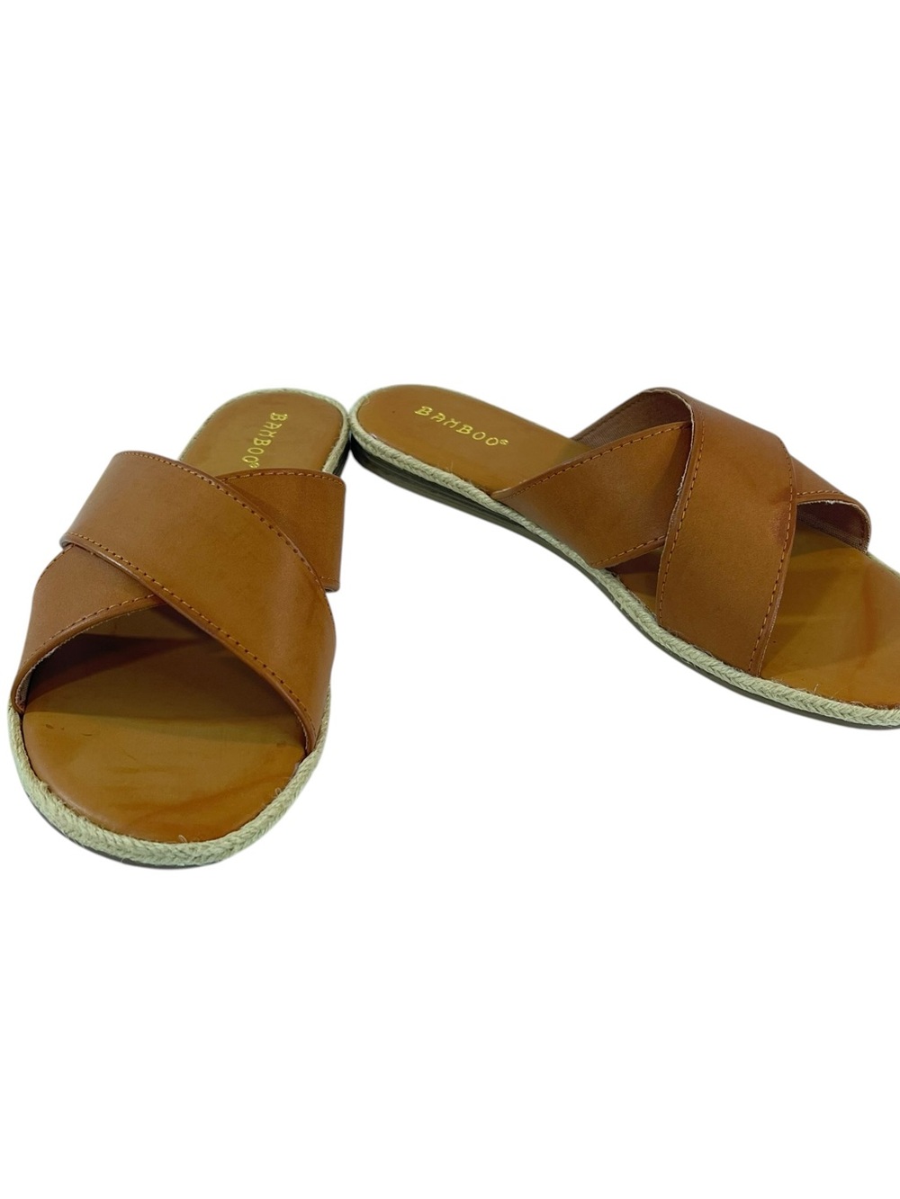 Bamboo Stardust Flat Sandals Womens New Tan